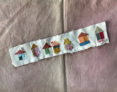 4" squares: plant-dyed 9oz organic cotton/hemp muslin