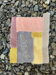 4" squares: plant-dyed 9oz organic cotton/hemp muslin