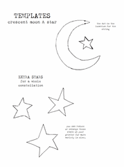 free sewing tutorial: crescent moon & star