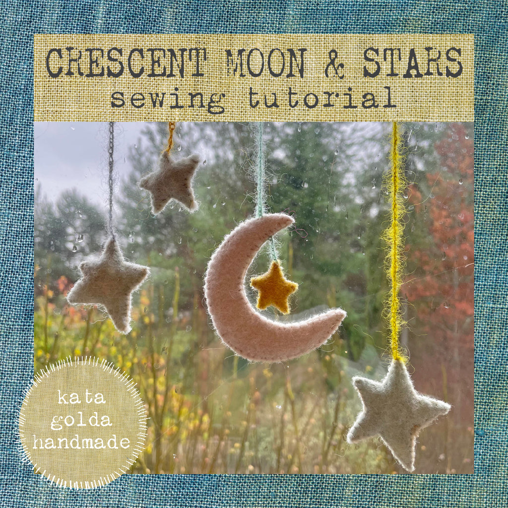 free sewing tutorial: crescent moon & star