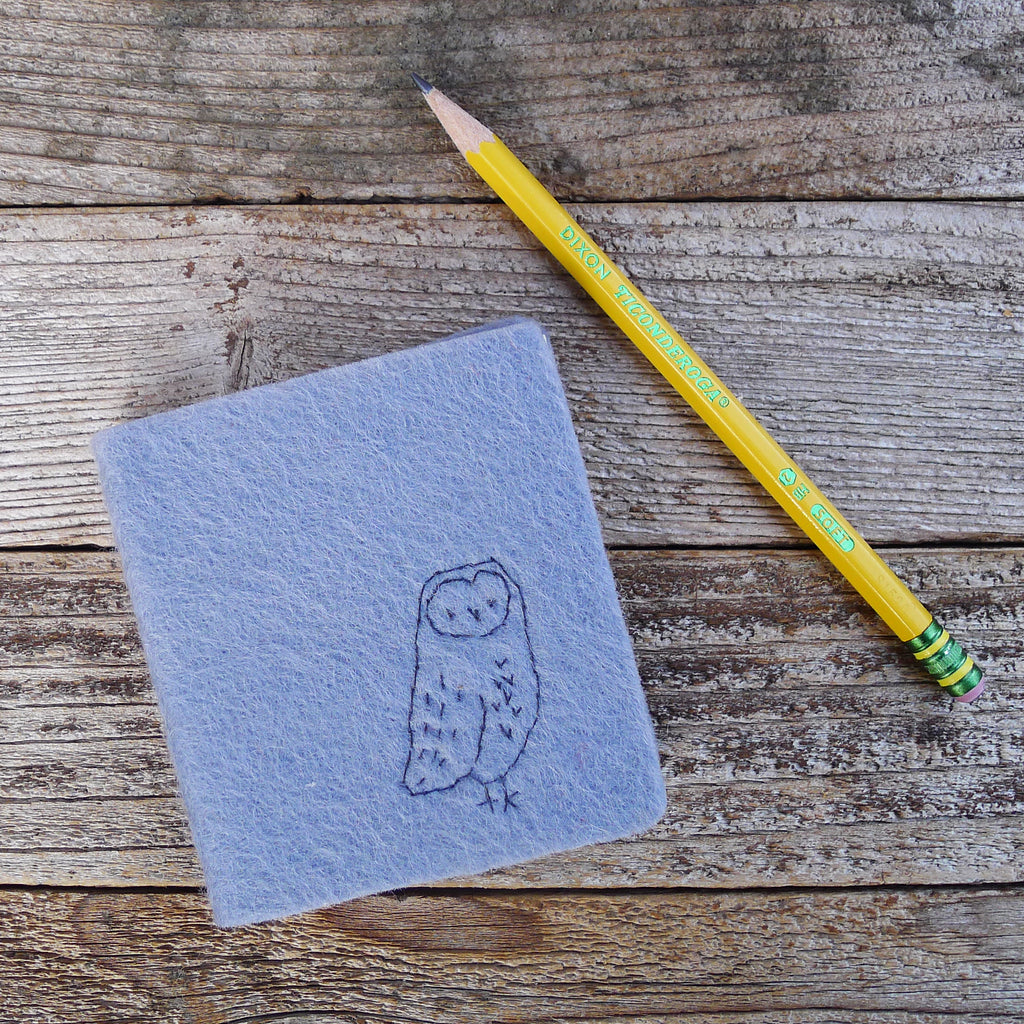 little felt journal: owl
