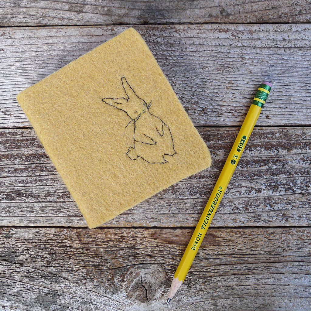 little felt journal: rabbit