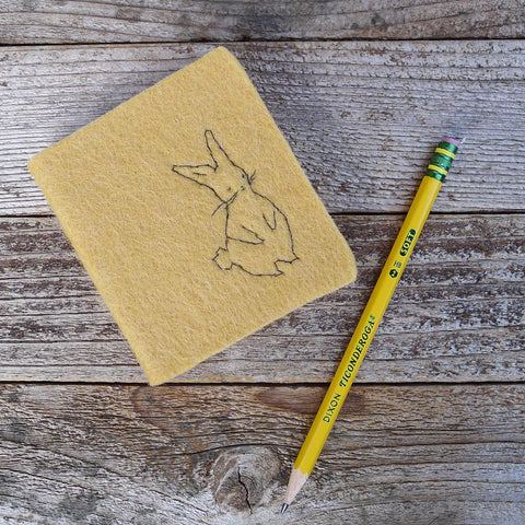 little felt journal: rabbit