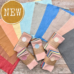 10" squares: plant-dyed 5oz organic cotton/hemp muslin