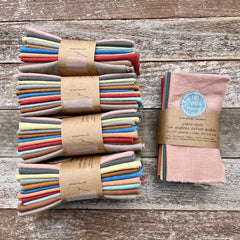 10" squares: plant-dyed 5oz organic cotton/hemp muslin