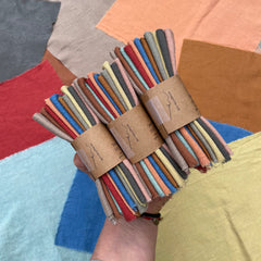 10" squares: plant-dyed 5oz organic cotton/hemp muslin