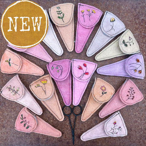 plant-dyed botanical scissor slips: pinks & peaches