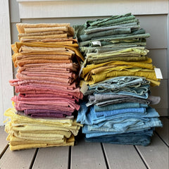 remnant bag: assortment of plant-dyed textiles