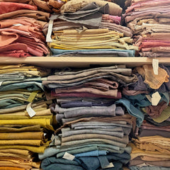 remnant bag: assortment of plant-dyed textiles