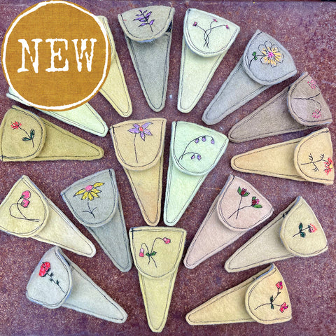 plant-dyed botanical scissor slips: yellows & greens