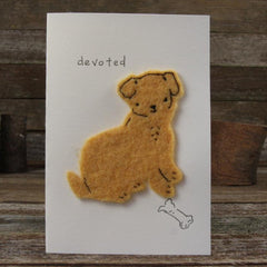 card: devoted, dog
