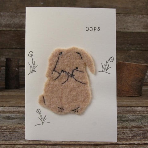 card: oops, bunny