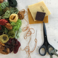 free sewing tutorial: sunflower pin