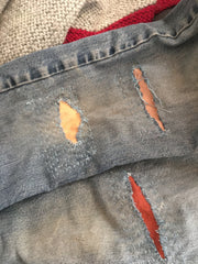 4" squares: plant-dyed 9oz organic cotton/hemp muslin