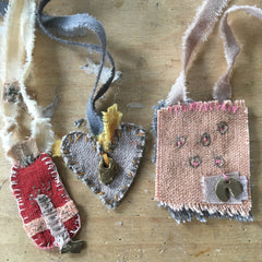 4" squares: plant-dyed 9oz organic cotton/hemp muslin