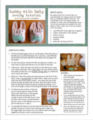 free sewing tutorial: bunny & baby