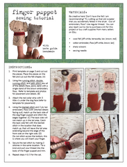 free sewing tutorial: dog & cat finger puppets