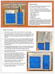 free sewing tutorial: paper & pen holder