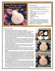 free sewing tutorial: big creepy spider