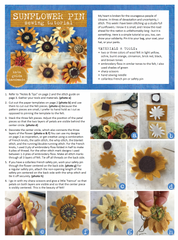 free sewing tutorial: sunflower pin