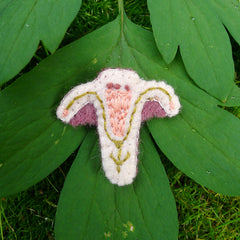 floral uterus pins (fundraiser for planned parenthood)