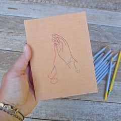 handbound journal: hands collection - needle & thread