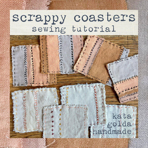 free sewing tutorial: scrappy coasters