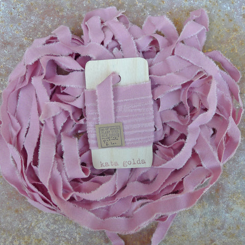 plant-dyed silk ribbon: dusty rose