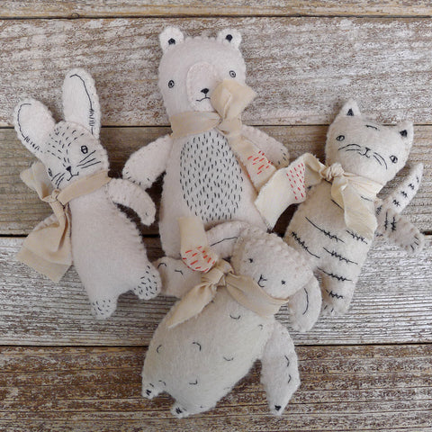 pocket pals: bear, cat, rabbit and sheep