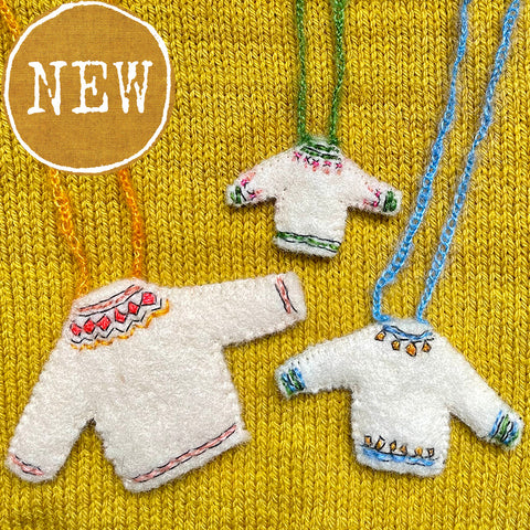 fair isle sweater ornaments materials bundle
