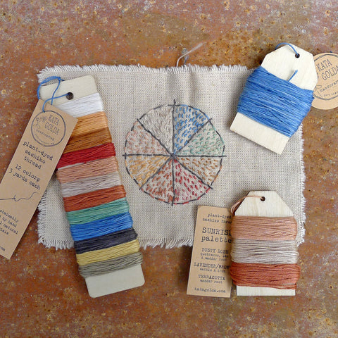 craft materials: plant-dyed sashiko thread