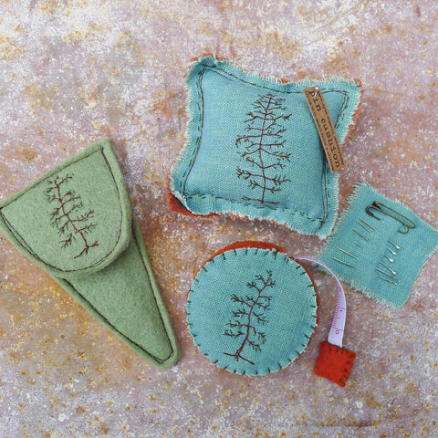 scissor slips, pin cushions & tape measures