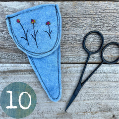 plant-dyed botanical scissor slips: blues, purples & browns