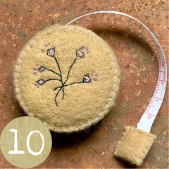 plant-dyed botanical tape measures: yellows & browns