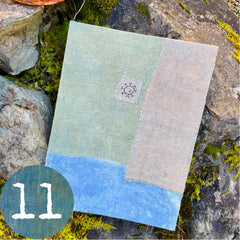 patchwork blue amulet extra large handbound journal