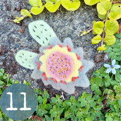 plant-dyed wool felt flower pins (new batch!)
