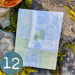 patchwork blue amulet extra large handbound journal