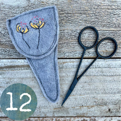 plant-dyed botanical scissor slips: blues, purples & browns