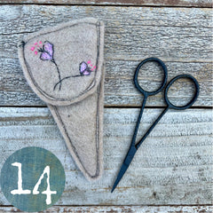 plant-dyed botanical scissor slips: blues, purples & browns