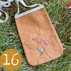 embroidered plant-dyed pocket purse