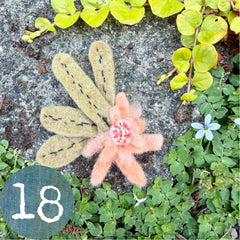 plant-dyed wool felt flower pins (new batch!)