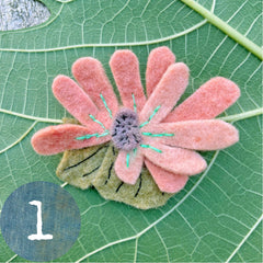 wool felt flower pins (new batch!)