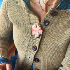 DIY plant-dyed wool felt flower kit
