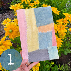 large plant-dyed patchwork handbound journal
