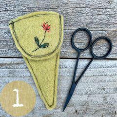 plant-dyed botanical scissor slips: yellows & greens