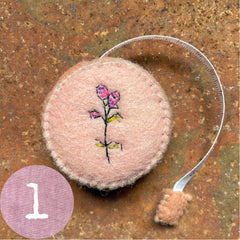 plant-dyed botanical tape measures: pinks & peaches