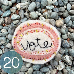 vote button (fundraiser!)