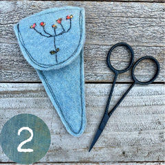 plant-dyed botanical scissor slips: blues, purples & browns