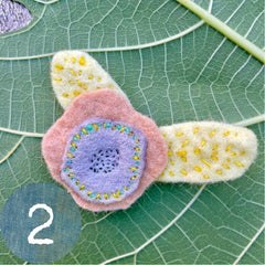 wool felt flower pins (new batch!)