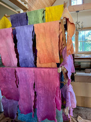 plant-dyed wool felt flower pins (new batch!)